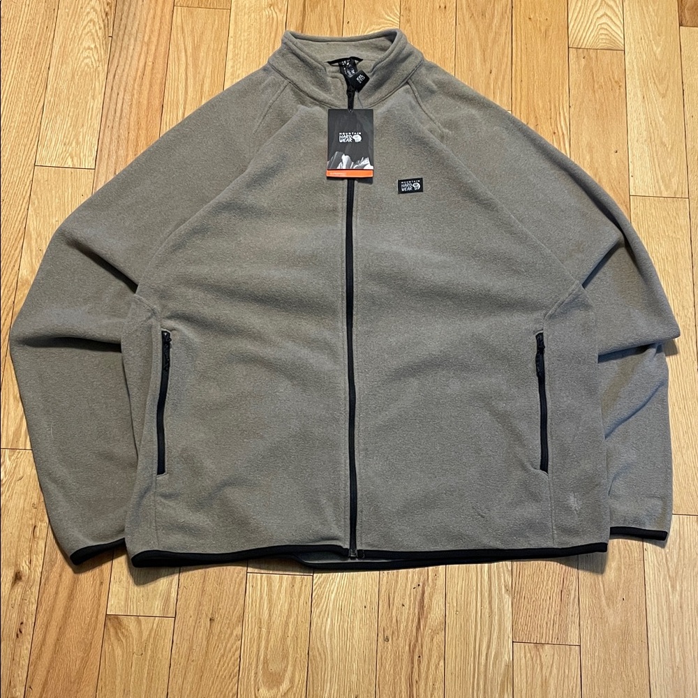 Mountain Hardwear Gray Full-Zip Fleece Jacket
